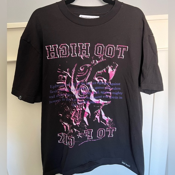 Fwrld (Foutainwrld) "too high to f*ck" t-shirt - Picture 1 of 5